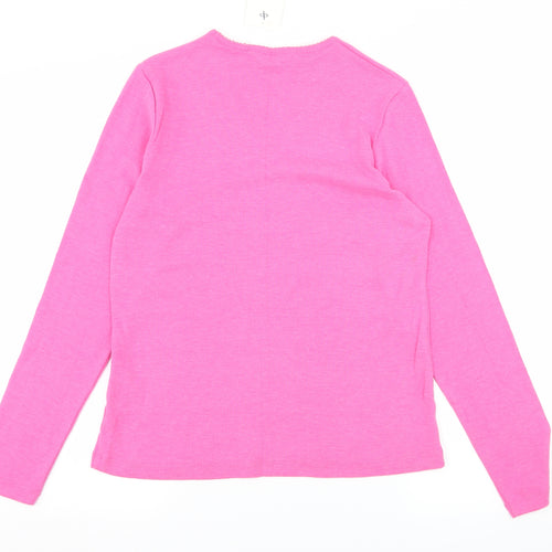 Dorothy Perkins Womens Pink  Knit Basic T-Shirt Size 14