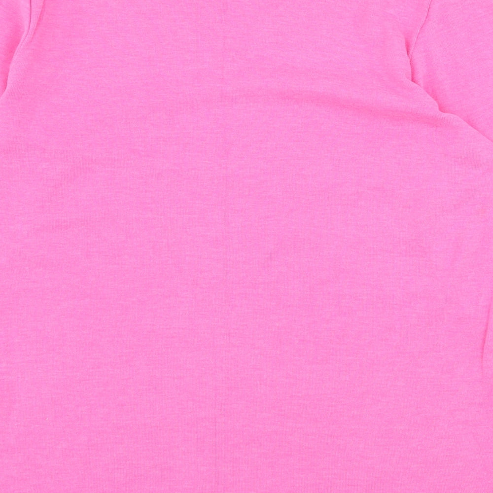 Dorothy Perkins Womens Pink  Knit Basic T-Shirt Size 14