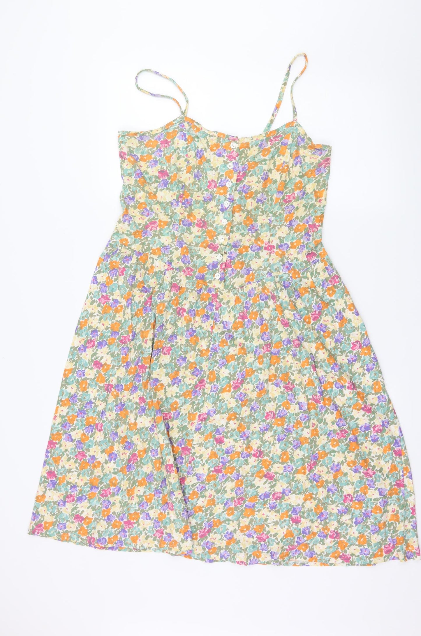 C&A Womens Multicoloured Floral Jersey Fit & Flare  Size 14