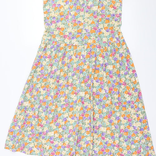 C&A Womens Multicoloured Floral Jersey Fit & Flare  Size 14