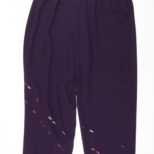 ELVI Womens Purple   Trousers  Size 38 in L29 in