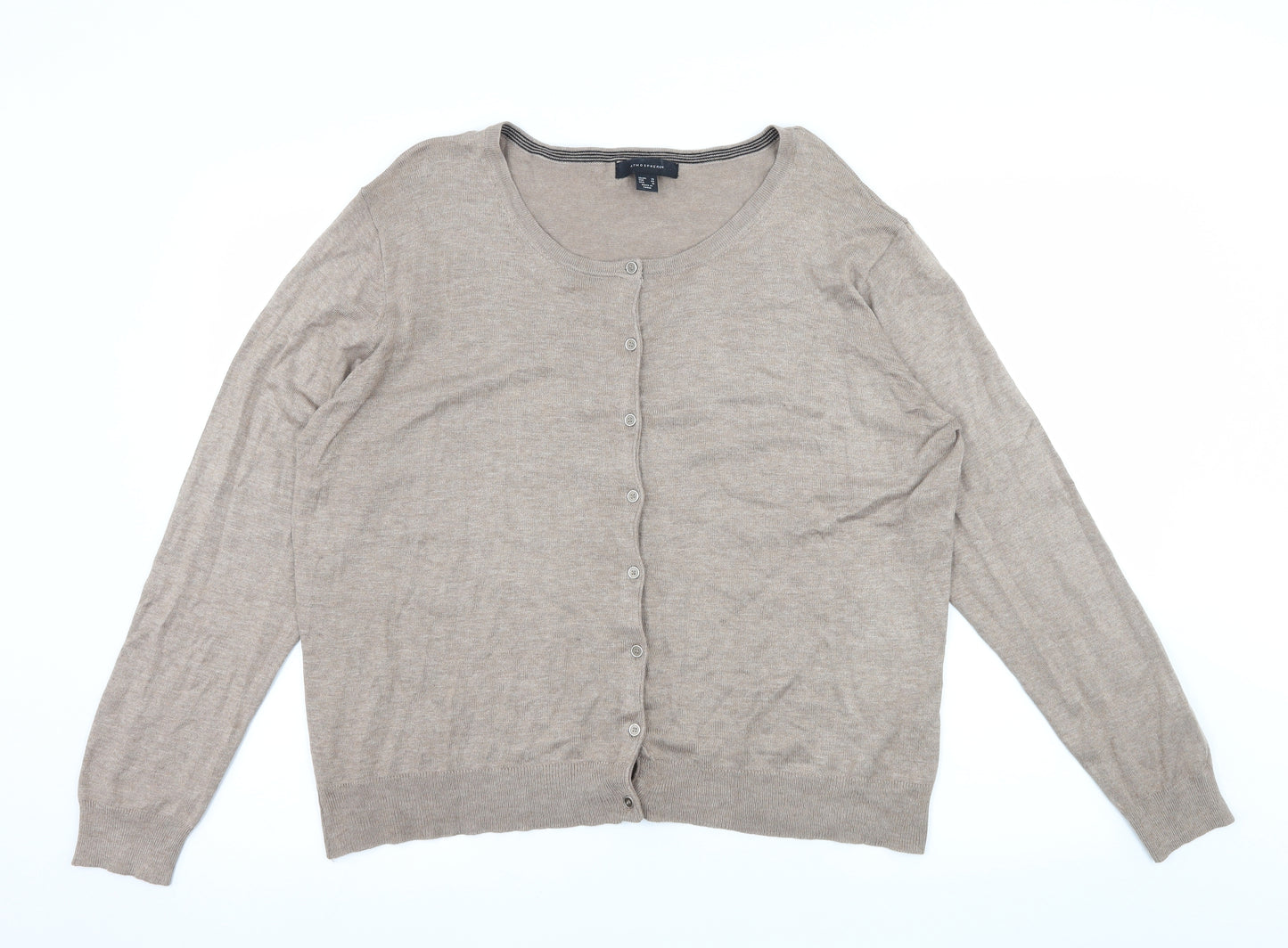 Atmosphere Womens Brown  Knit Cardigan Jumper Size 20