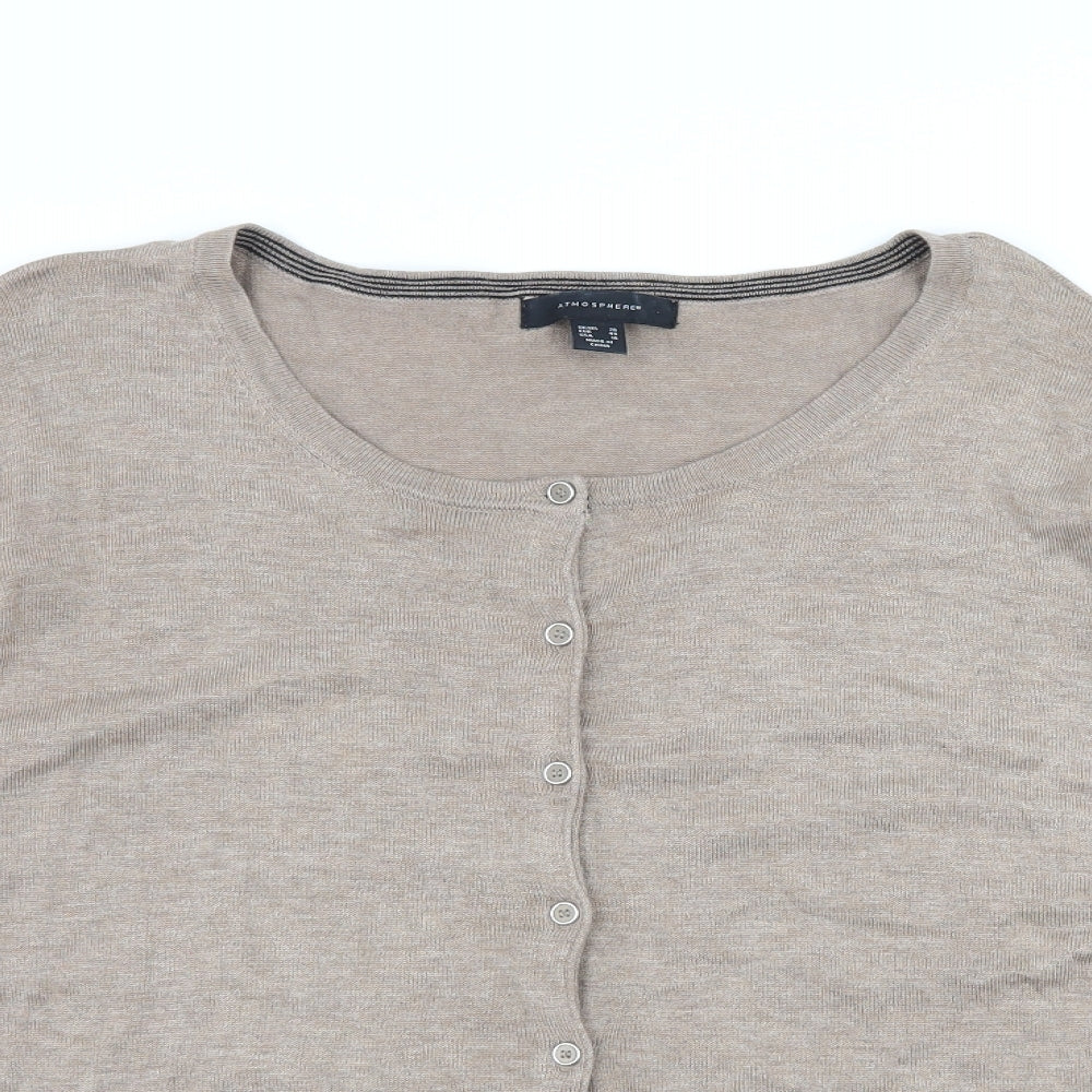 Atmosphere Womens Brown  Knit Cardigan Jumper Size 20