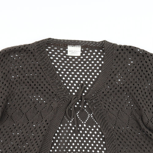 Advance Collection Womens Brown  Knit Cardigan Jumper Size L