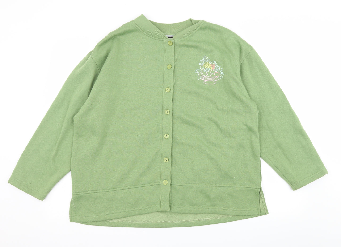 Exe Collection Womens Green  Jersey Pullover Sweatshirt Size M  - Fruit