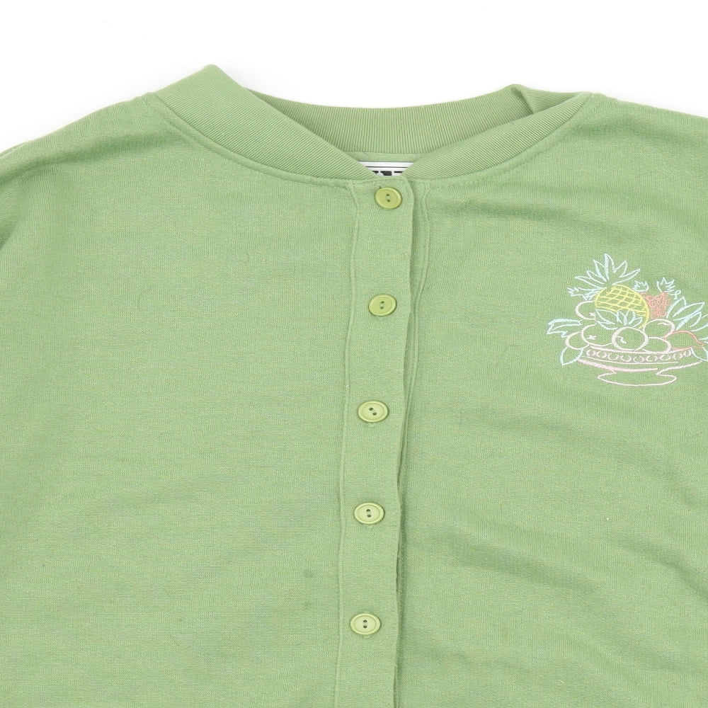 Exe Collection Womens Green  Jersey Pullover Sweatshirt Size M  - Fruit