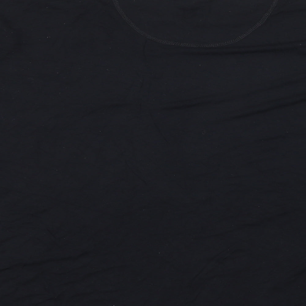 Marks and Spencer Womens Blue Geometric Jersey Basic T-Shirt Size 16