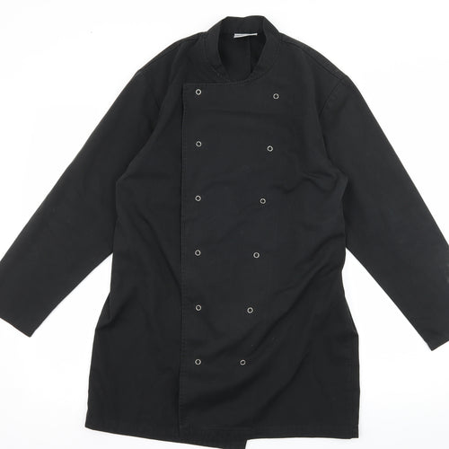Simon Jersey Mens Black    Button-Up Size S  - Chefswear