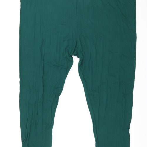 Yours Womens Green  Jersey Capri Leggings Size 34 L29 in