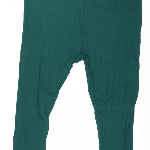 Yours Womens Green  Jersey Capri Leggings Size 34 L29 in