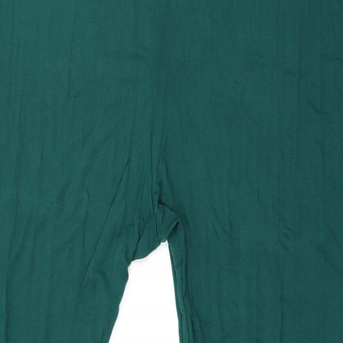 Yours Womens Green  Jersey Capri Leggings Size 34 L29 in