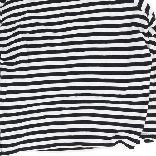 m&s Womens White Striped  Basic Blouse Size 12