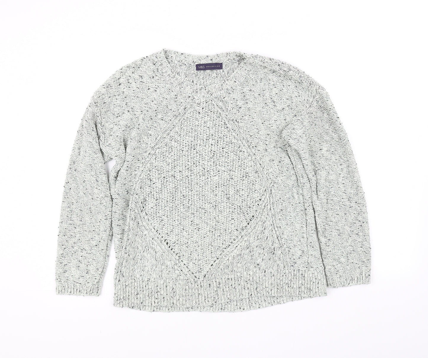 m&s Womens Green   Pullover Jumper Size 12