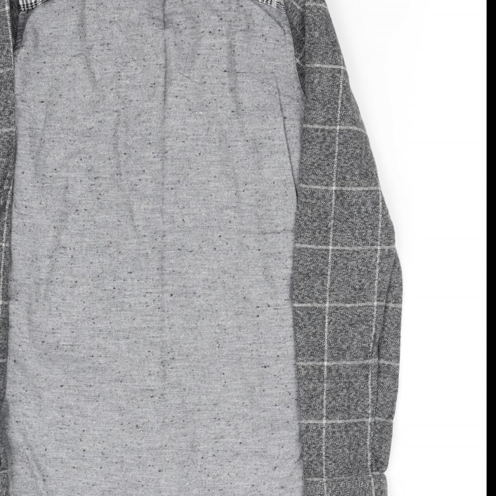 pre worn Boys Grey Houndstooth  Basic Button-Up Size 9 Years