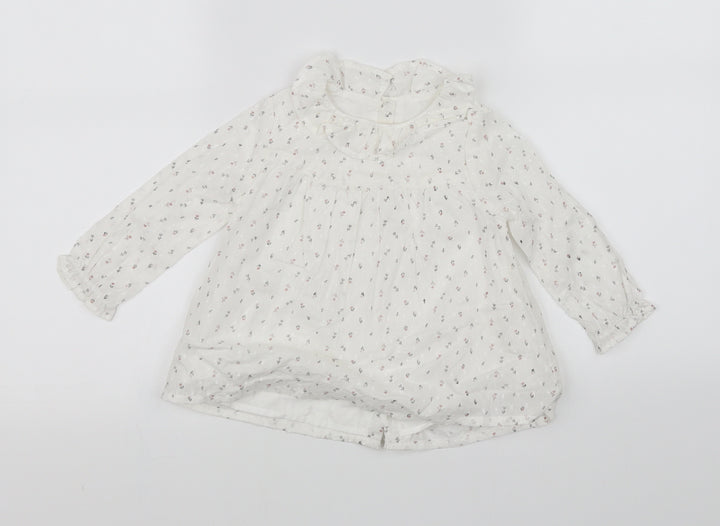 pre worn  White Houndstooth  Fit & Flare  Size 12-18 Months