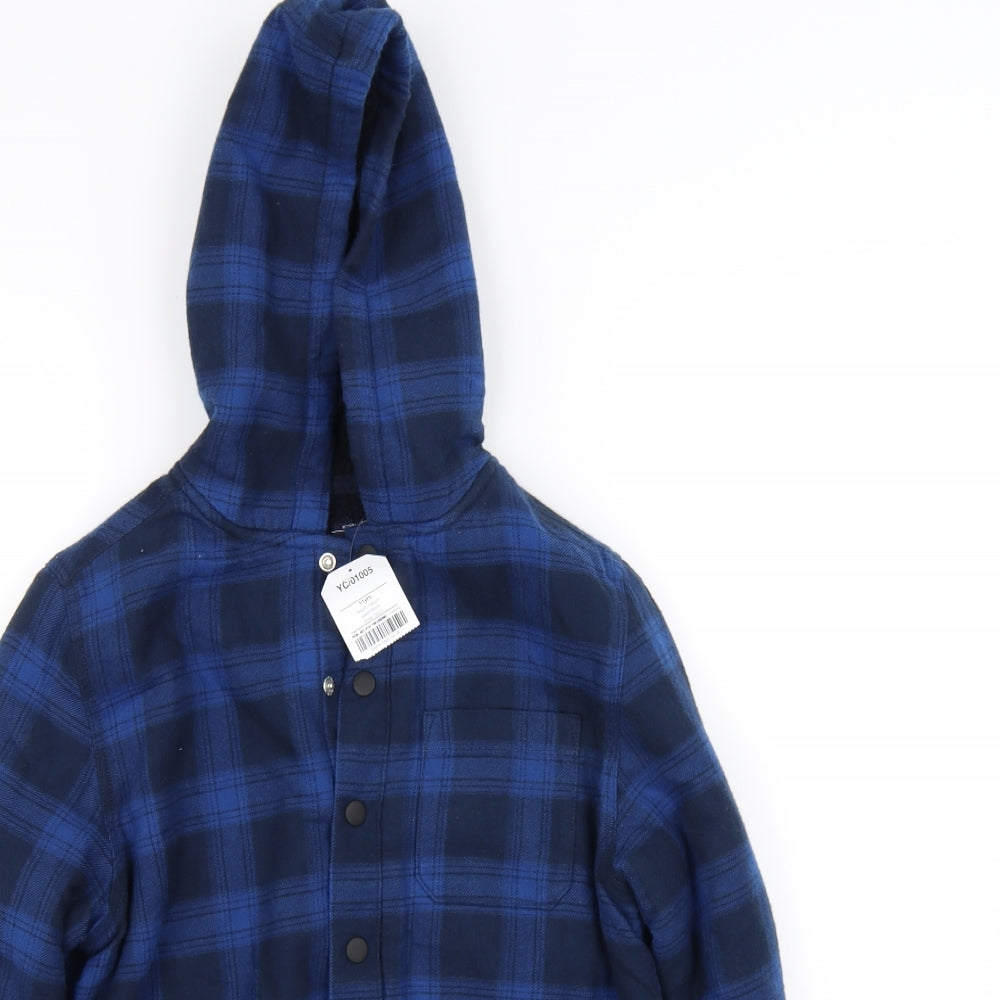 pre worn Boys Blue Check  Jacket  Size 11 Years