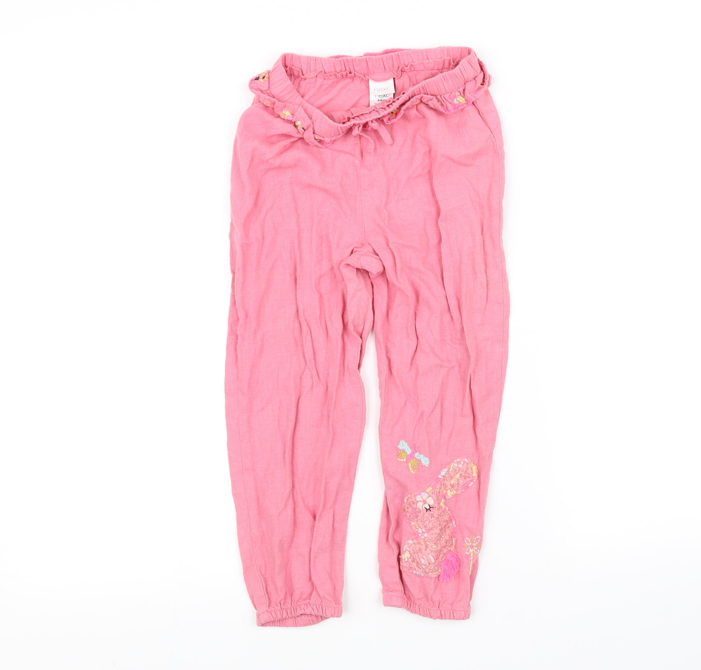 pre worn Girls Pink   Jegging Trousers Size 3-4 Years