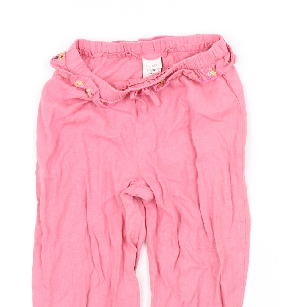 pre worn Girls Pink   Jegging Trousers Size 3-4 Years