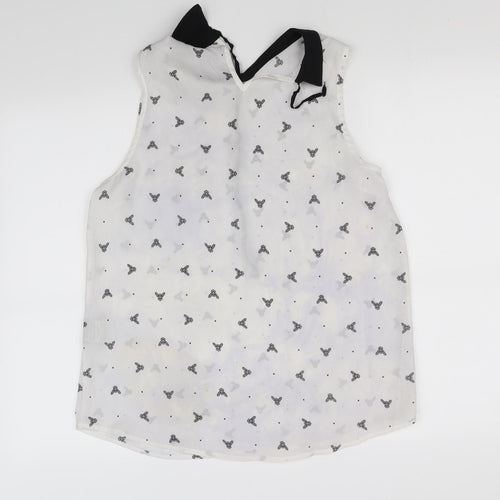 millium Womens White   Basic Blouse Size L