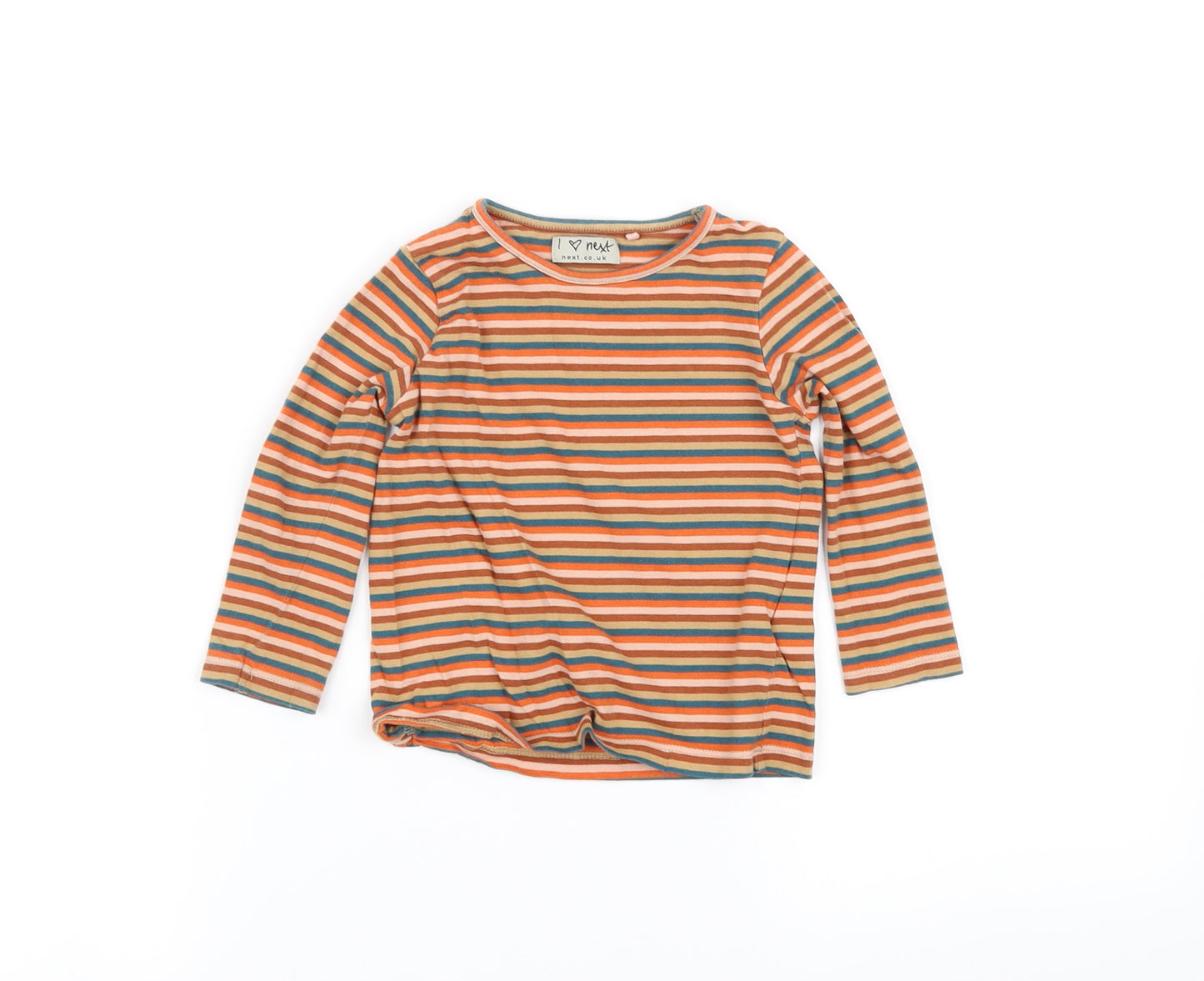 NEXT  Orange Striped  Basic T-Shirt Size 12-18 Months