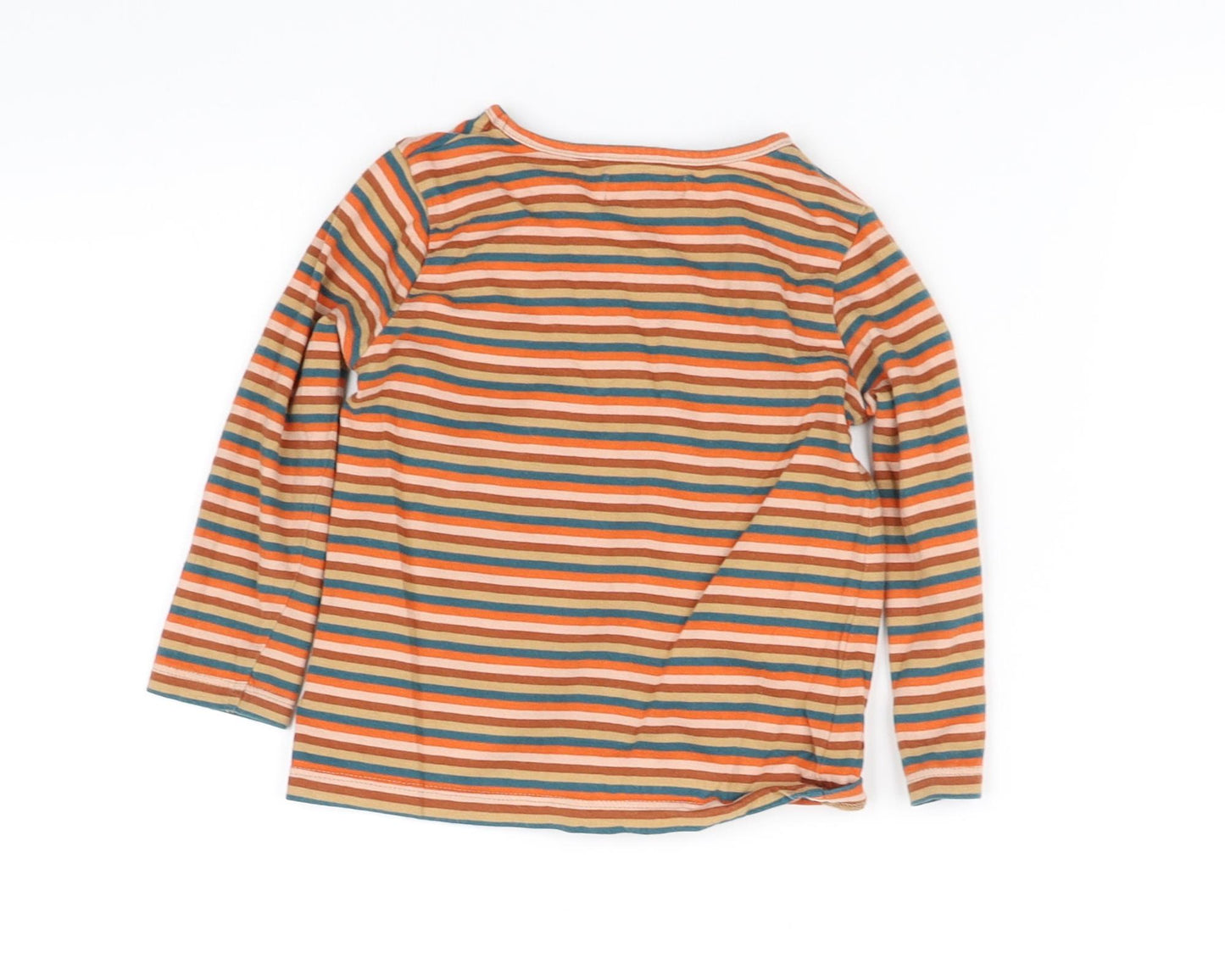 NEXT  Orange Striped  Basic T-Shirt Size 12-18 Months
