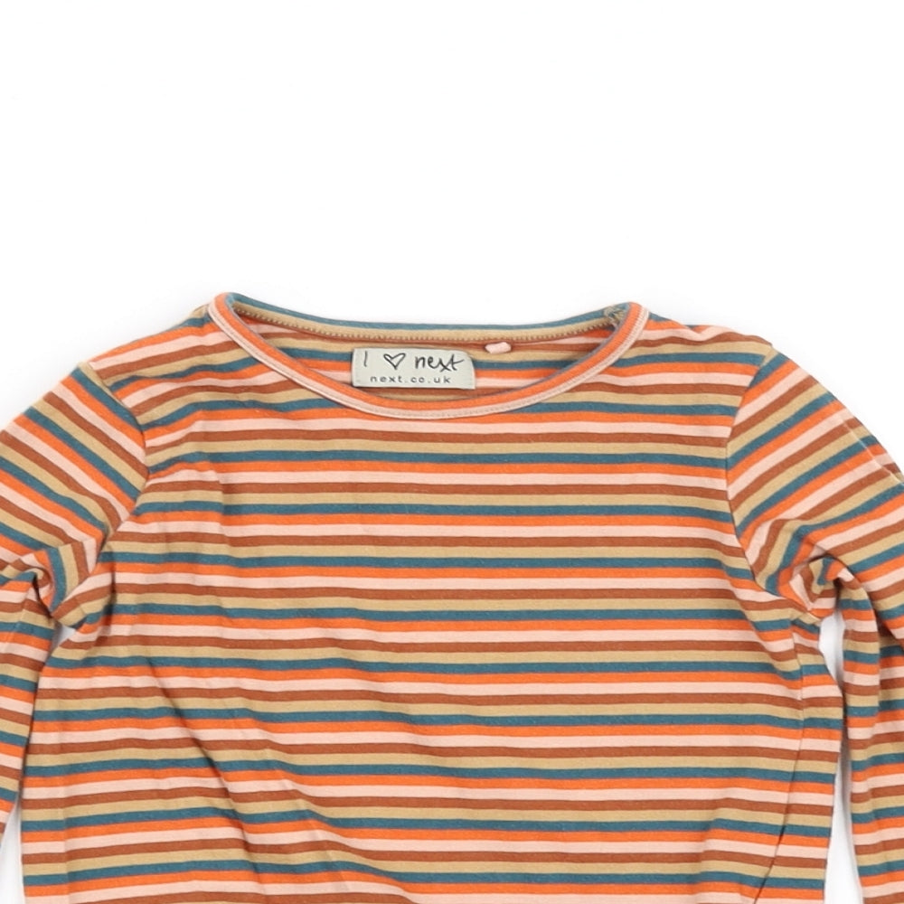 NEXT  Orange Striped  Basic T-Shirt Size 12-18 Months