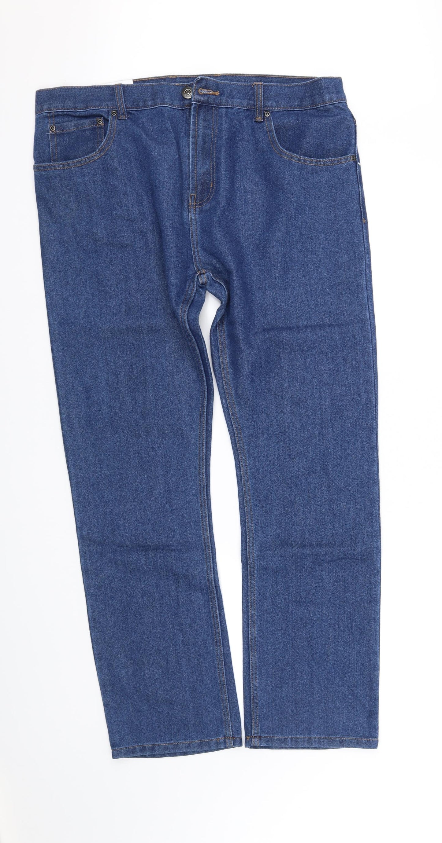 Denim  Co Mens Blue   Straight Jeans Size L L34 in