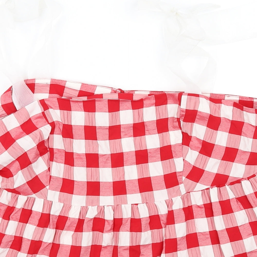 Topshop Womens Red   Basic Blouse Size 14