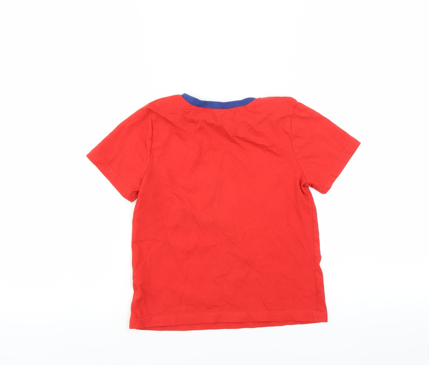 George Boys Red   Basic T-Shirt Size 6-7 Years  - Football