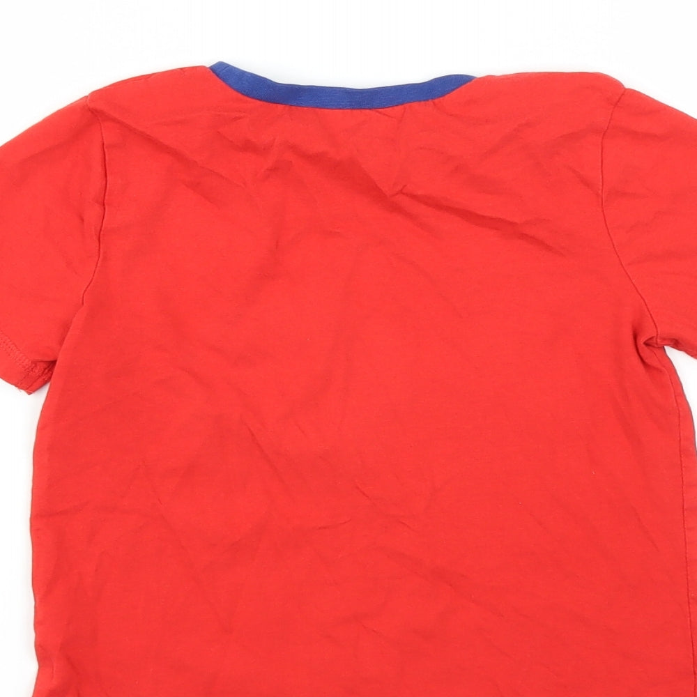 George Boys Red   Basic T-Shirt Size 6-7 Years  - Football