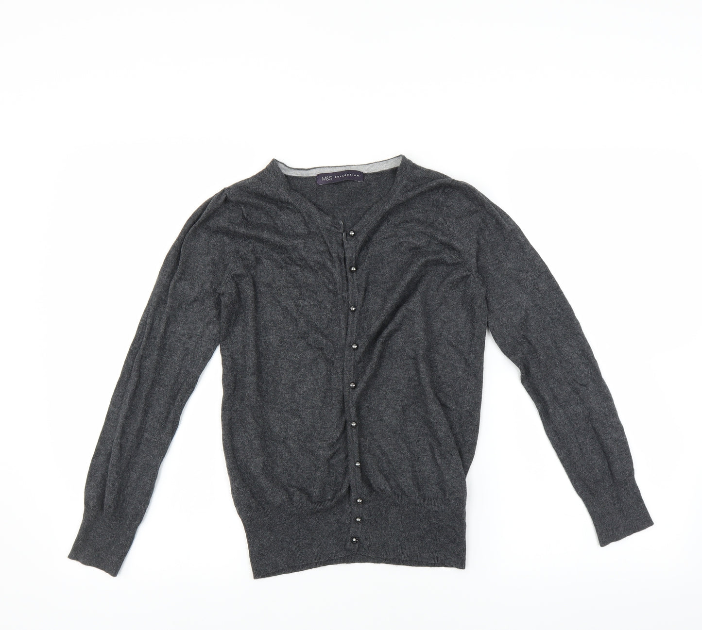 Marks and Spencer Womens Grey   Cardigan Jumper Size 8
