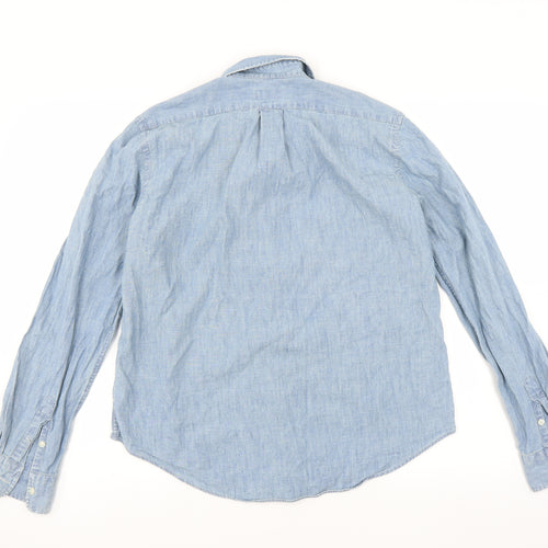 Polo Ralph Lauren Mens Blue  Denim  Button-Up Size L