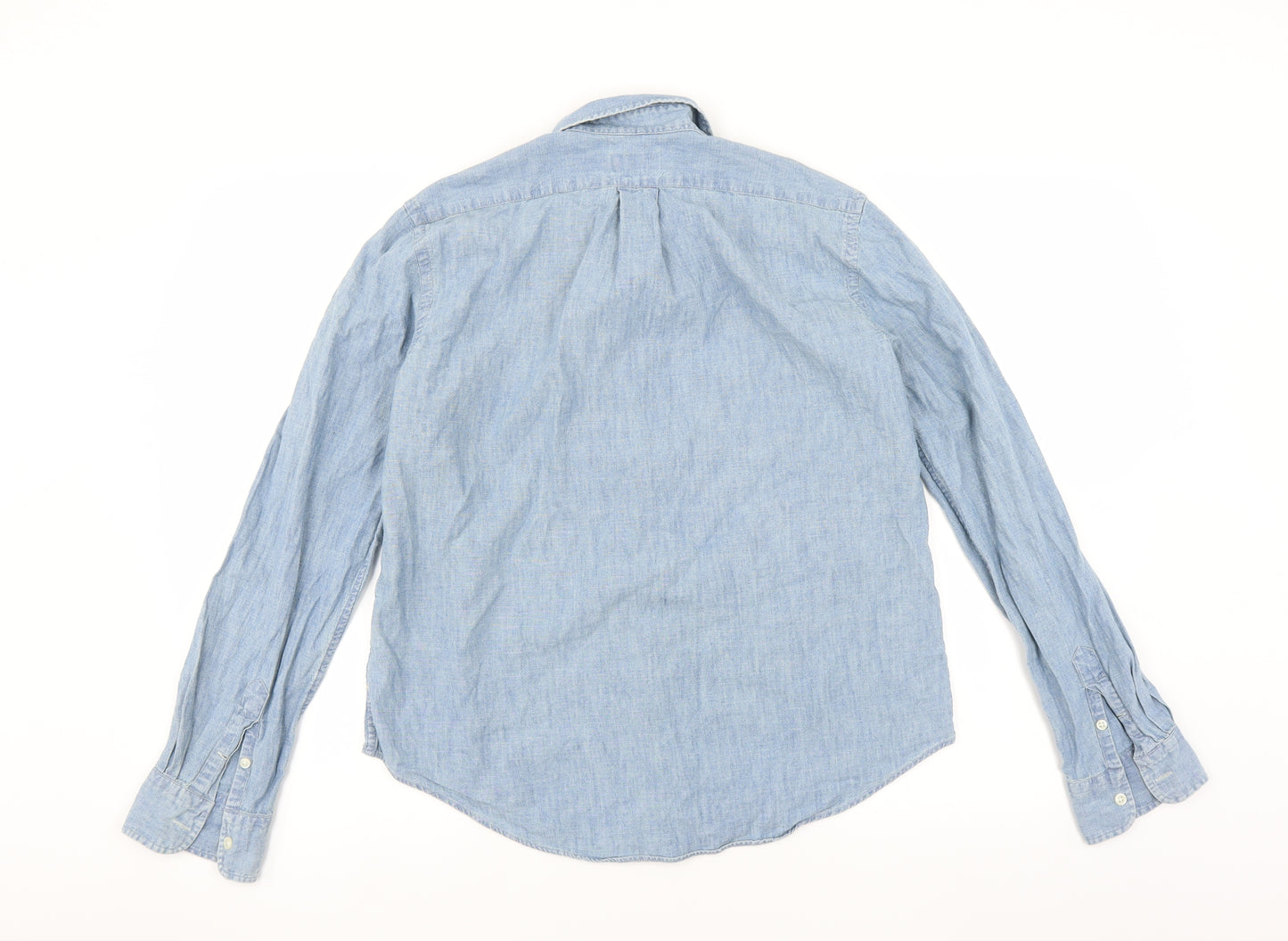 Polo Ralph Lauren Mens Blue  Denim  Button-Up Size L