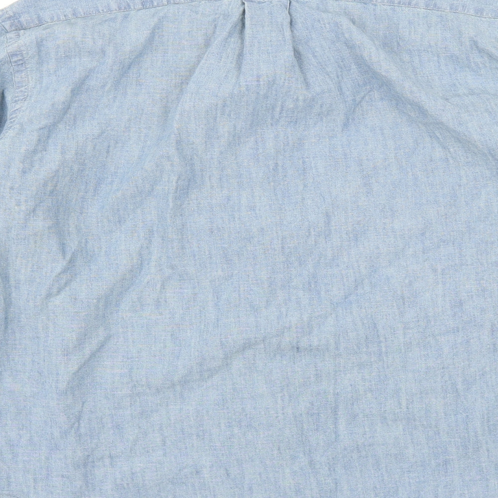 Polo Ralph Lauren Mens Blue  Denim  Button-Up Size L