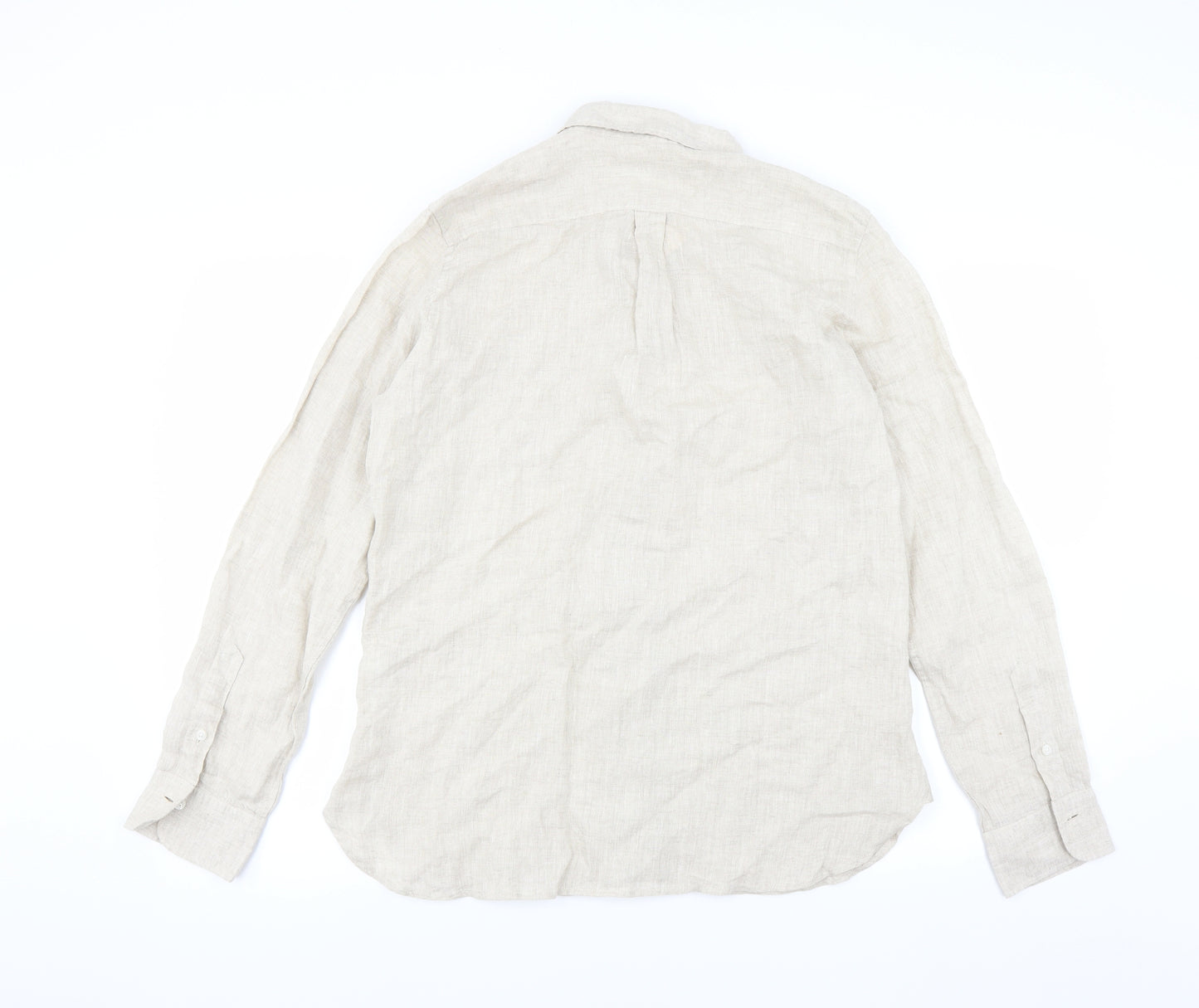 MUJI Mens Beige    Button-Up Size L