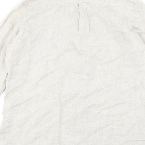 MUJI Mens Beige    Button-Up Size L