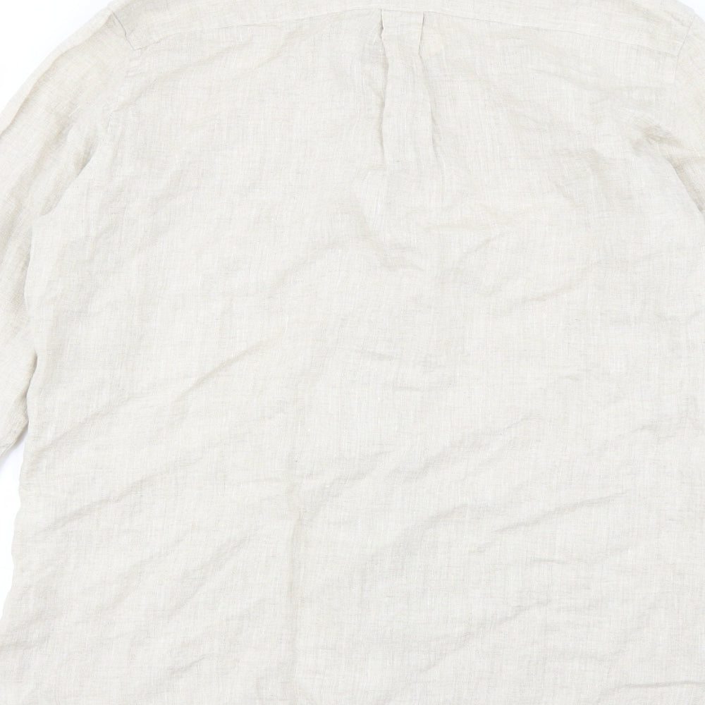 MUJI Mens Beige    Button-Up Size L