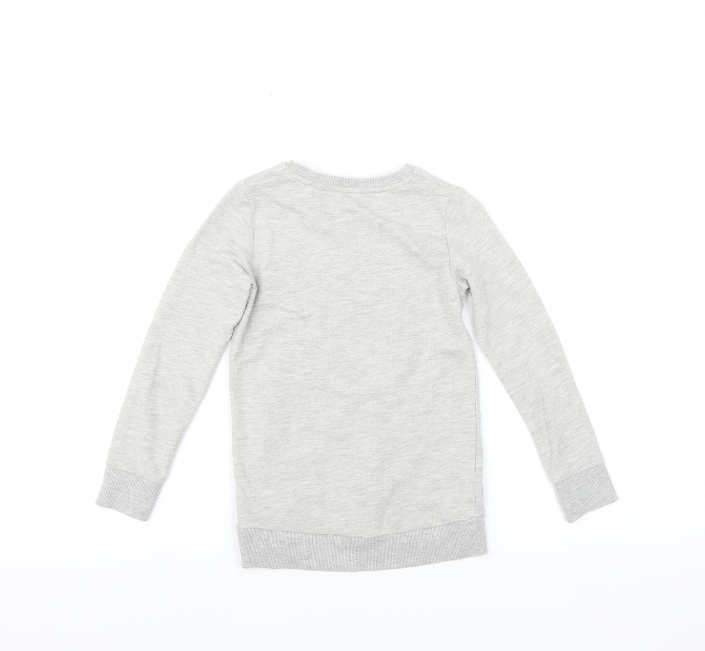 Matalan Girls Grey   Pullover Sweatshirt Size 6-7 Years  - Penguin Christmas Jumper