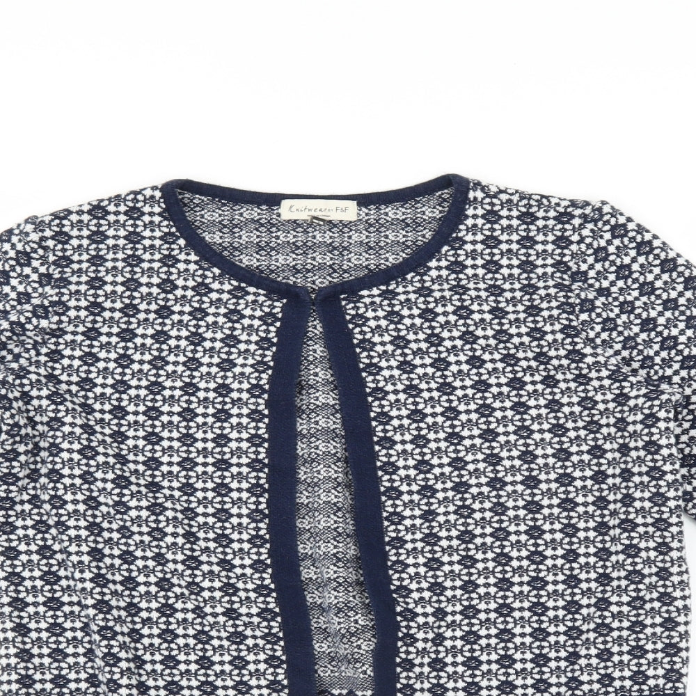 F&F Womens Blue   Cardigan Jumper Size 10