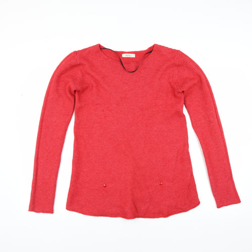 Meily Womens Red   Pullover Jumper Size M