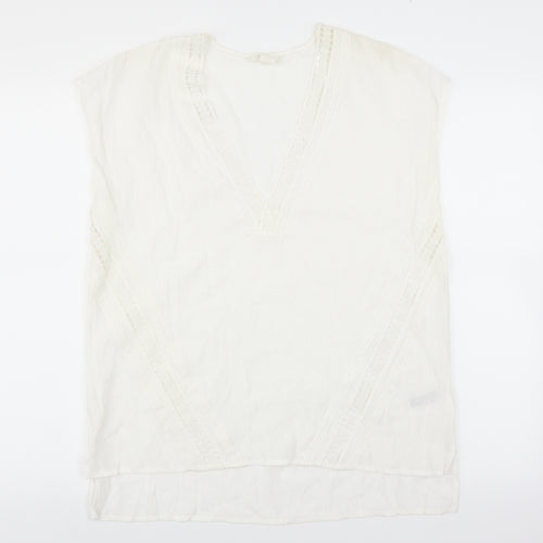 H&M Womens White   Basic Blouse Size 16