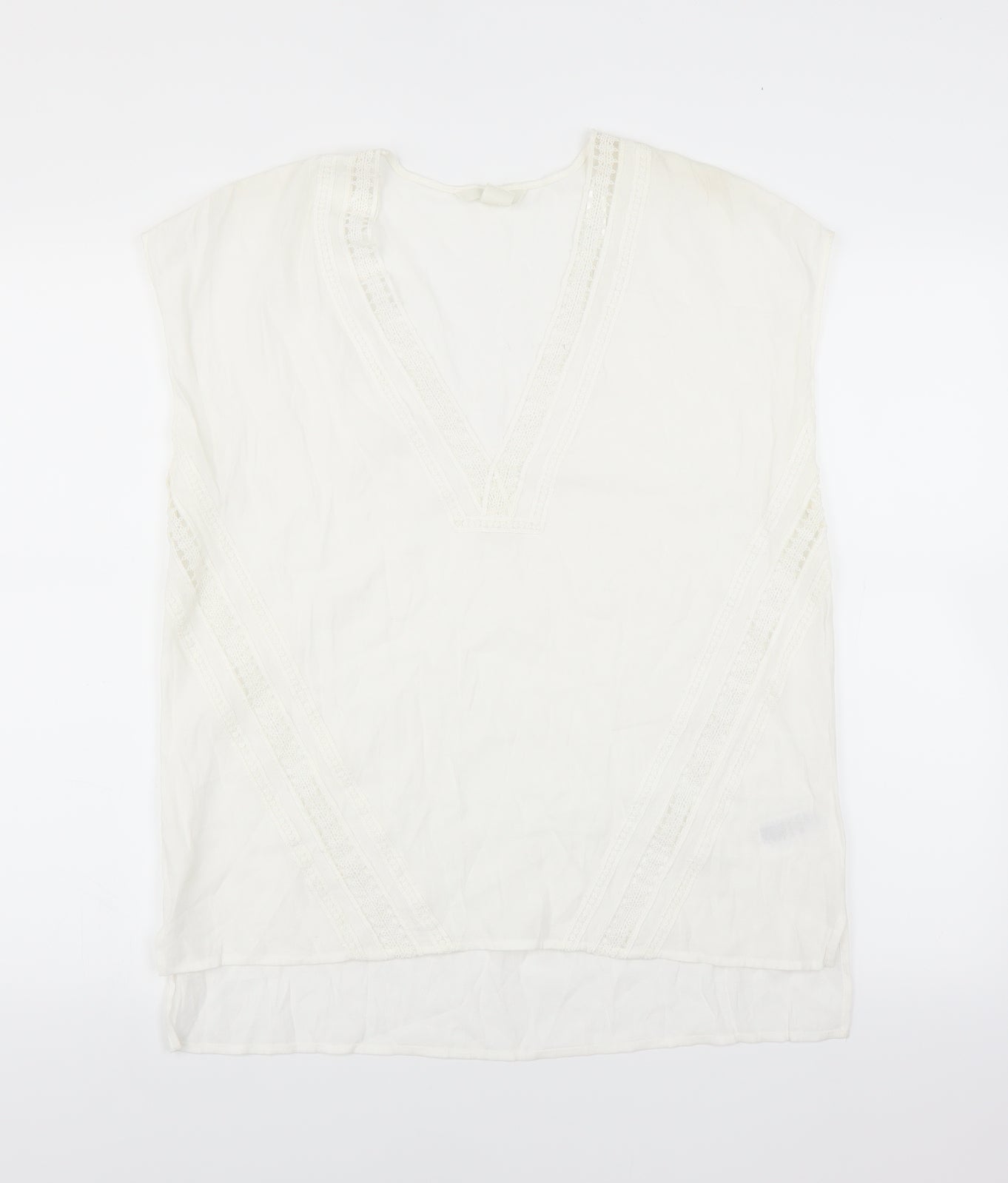 H&M Womens White   Basic Blouse Size 16