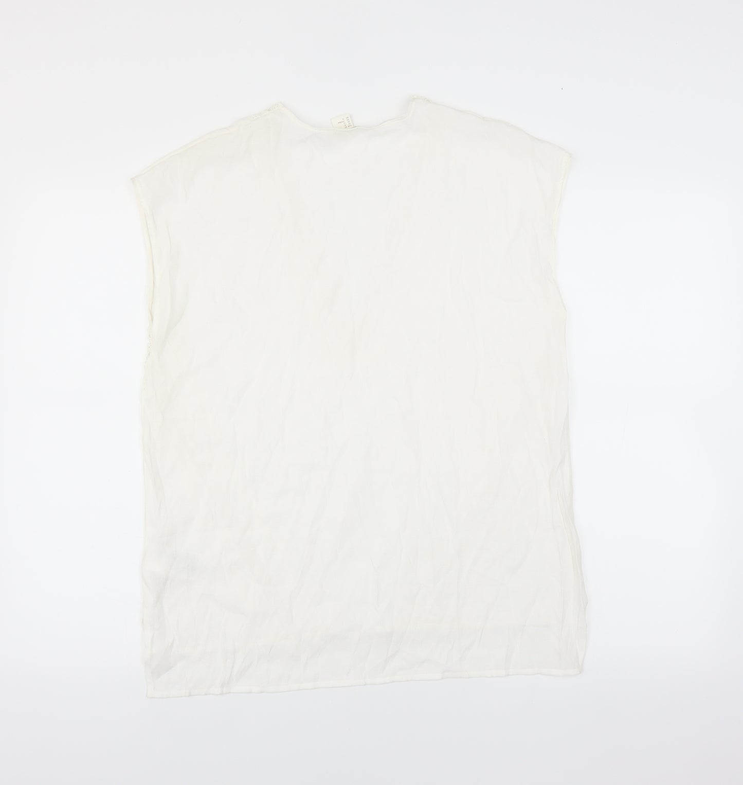 H&M Womens White   Basic Blouse Size 16
