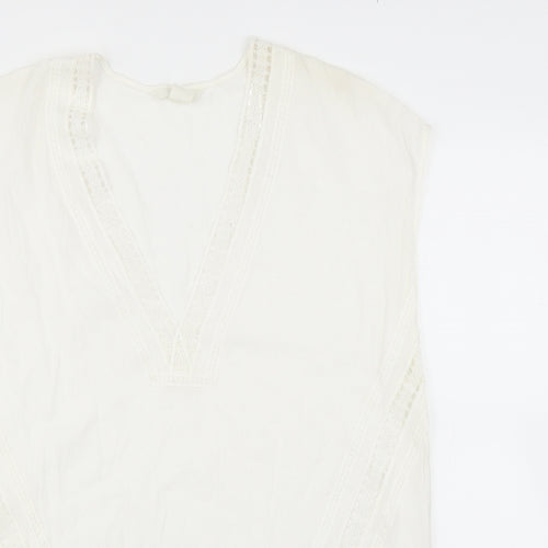 H&M Womens White   Basic Blouse Size 16