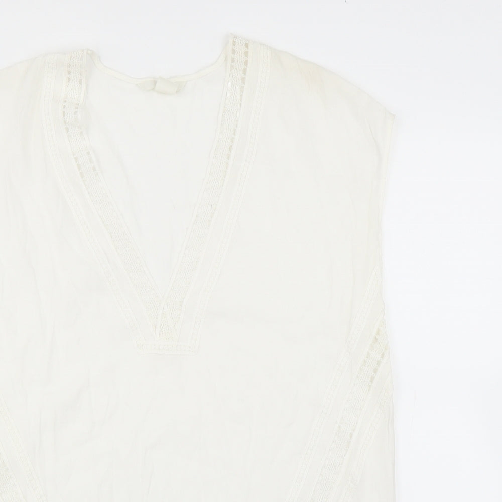 H&M Womens White   Basic Blouse Size 16
