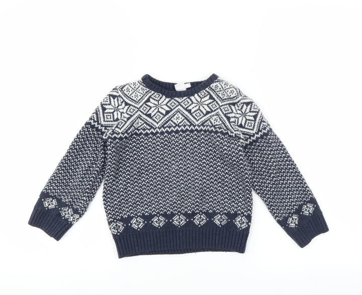 Mini Club Girls Blue Pullover Jumper Size 5-6 Years