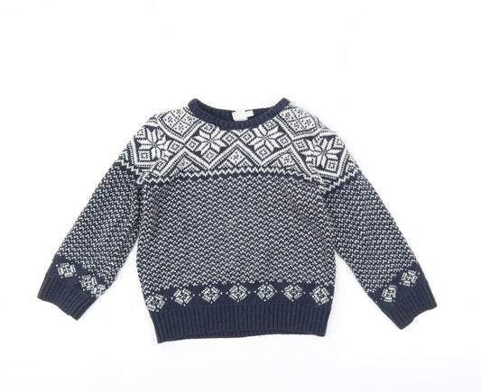 Mini Club Girls Blue   Pullover Jumper Size 5-6 Years