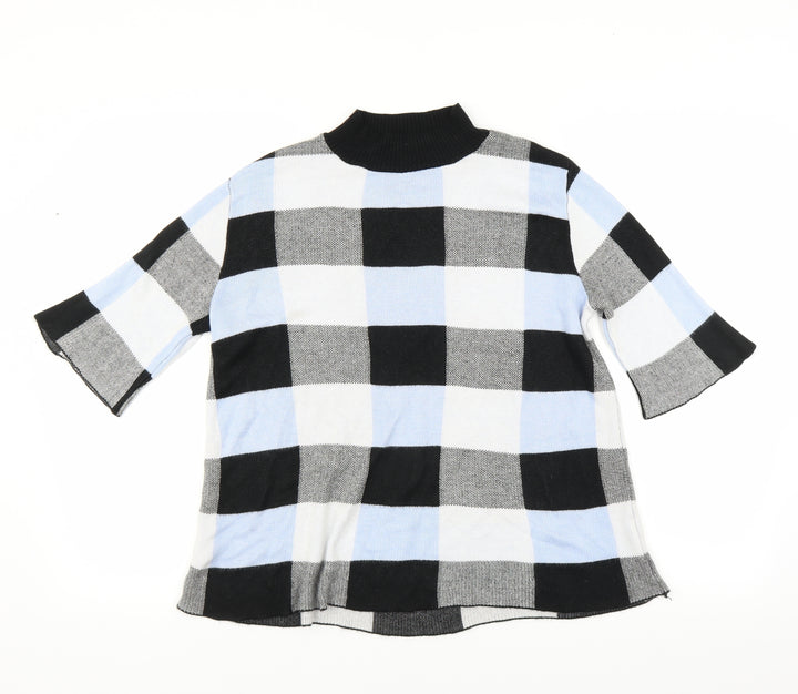 F&F Womens Black Check Pullover Jumper Size 8