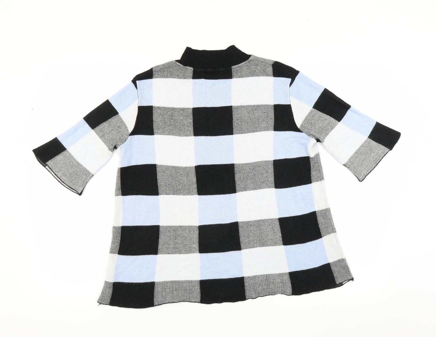 F&F Womens Black Check  Pullover Jumper Size 8