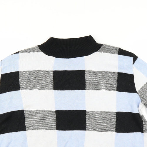 F&F Womens Black Check  Pullover Jumper Size 8